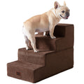 EHEYCIGA Dog Stairs for Bed 18" H, 4-Step Dog Steps for High Bed, Pet Steps for Small Dogs and Cats, Non-Slip Balanced Pet Ramp Indoor, Grey