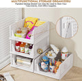 Upgraded Closet Organizers and Storage, Stackable Closet Organizer Basket | 5 Pack Foldable Closet Storage Bins for Bathroom Laundry Room Wardrobe Storage, Space-Saving Clothes Drawer Organizer