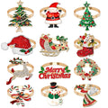 Turkey Napkin Rings Set of 12 Thanksgiving Gold Napkin Holders