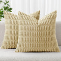 MIULEE Fall Decorative Throw Pillow Covers 18x18 Dark Rust Pack of 2