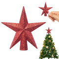 SUNEZLGO Mini Christmas Tree Topper, 3.35 Inch Small Star Treetop, Small Christmas Tree Top, Mini Christmas Tree Ornaments, Ornaments for Tree, Tree Star for Xmas Holiday Party Home Decoration