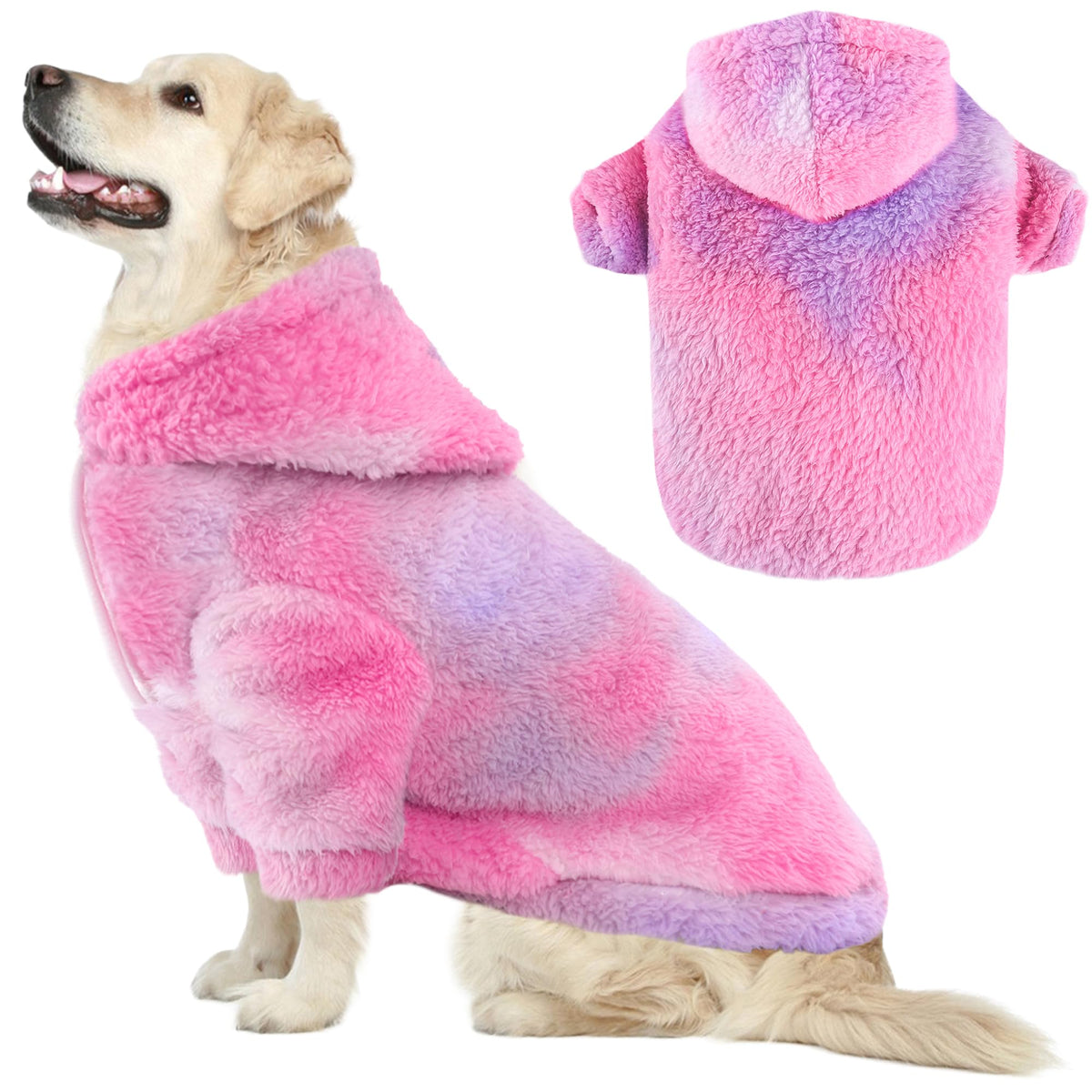Tie-Dye Dog Hoodie Sweaters for Large Dogs Designed Dog Clothes