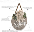 Welcome Sign for Front Door 12 in Wreath Decorations for All Seasons Brown