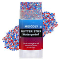 MEICOLY Orange Face Glitter Stick,Halloween Hair Glitter Stick for Women,Autumn Sparkle Orange Accessories Body Glitter Makeup,Waterproof Fall Face Glitter for Party Rave Festival