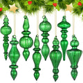 Mifoci 8 Pcs 6 Inch Mercury Glass Finial Christmas Ornaments,Red