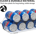 Simple Houseware Soda Can Organizer Dispenser Refrigerator/Pantry, Set of 2 | Clear