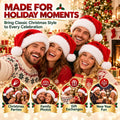 Christmas Santa Hat Hats for Adults Thicken Soft Comfort Adult Headwear Costume Headband Accessories Xmas Holiday Decorations New Year Party Favors Elf Hair Gorros De Navidad Para Adultos