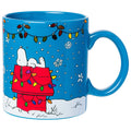 Silver Buffalo Peanuts Snoopy Fall Leaf, Wide Rim Ceramic Mug, 16oz