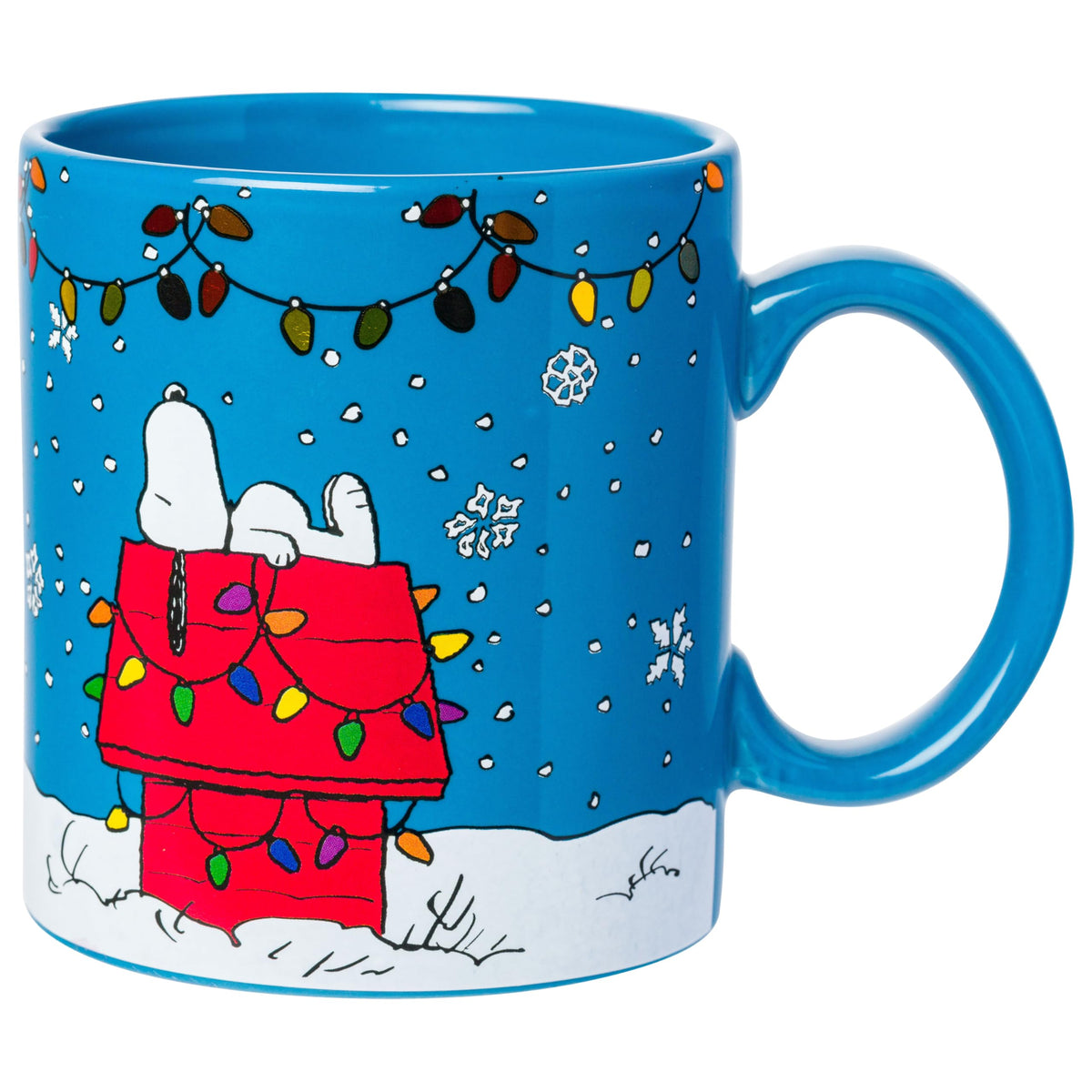Silver Buffalo Peanuts Snoopy Fall Leaf, Wide Rim Ceramic Mug, 16oz