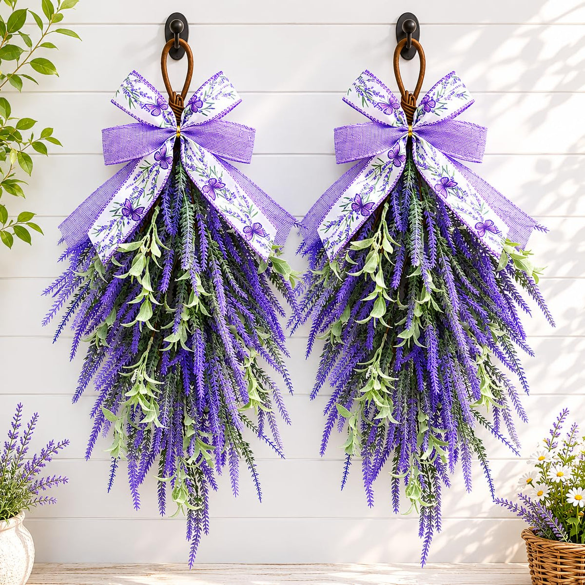 Fall Swag Wreaths for Front Door Decor, Fall Porch Decorations for Home