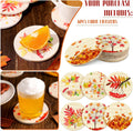 6 Packs Fall Maple Leaves Coasters for Drinks Wood Coasters