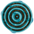 Outward Hound Fun Feeder Slo Bowl – Large 4‑Cup Capacity, Slow Feeding, Medium to Large Dogs, Non‑Slip, Blue, Notch Pattern