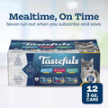 Blue Buffalo Tastefuls Flaked Adult Wet Cat Food Variety Pack (Tuna, Chicken, Fish & Shrimp), Natural Ingredients Enhanced with Vitamins, Minerals & Other Nutrients, 3-oz. Each (12 Cans)