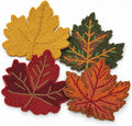 Folkulture Fall Coasters Set of 4, Boho Fall Table Decor