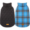 Kuoser Waterproof Dog Coat, Warm Reversible Dog Jacket with Leash Hole