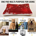 Blueangle Christmas Snowflakes Pet Bed Soft Crate Mat,Washable Dog Crate Bed Cushion Anti-Slip,Pet Mattress for Small Medium Dogs and Cats Kennel Pad, 36x24inch