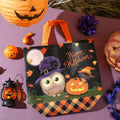 Loveinside Halloween Medium Recycled Gifts Bags with Handles, Reusable Halloween Party Gift Bag, Shopping Bag - 13" x 5" x 10", 1 Pcs, Owl Design