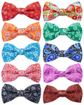 PET SHOW 10 Pack Fall Dog Bowties for Large Dogs Sliding on Collar