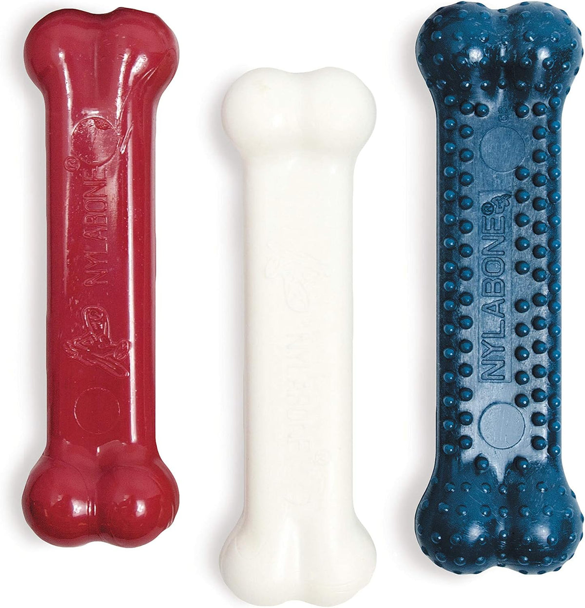 Nylabone Original Bone Power Chew Toys for Dogs, Durable & Tough Dog Toys for Aggressive Chewers, Long Lasting Chicken, Bacon, and Peanut Butter Flavor, Small - Up to 25 lbs, 1 Count
