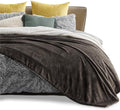 Bedsure GentleSoft Sherpa Fleece Blanket Queen Size for Bed, Non-Heated, Thick and Warm Throw for Women and Men, Soft Fuzzy Plush Queen Blanket for Winter, Brown, 90x90 Inches