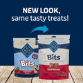 Blue Buffalo Bits Beef Soft & Chewy Dog Treats, Bite-Sized for Training, Made with Real Beef & Enhanced with DHA, Heart-Shaped Dog Treats, Made in the USA with Natural Ingredients, 19 oz.