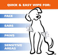 Wahl USA Pet Refresh Lavender Cleaning Wipes for All Dog Breeds - Use on Ears, Nose, Paws, Bottom, & Sensitive Areas - 50 Wipes - 820018A