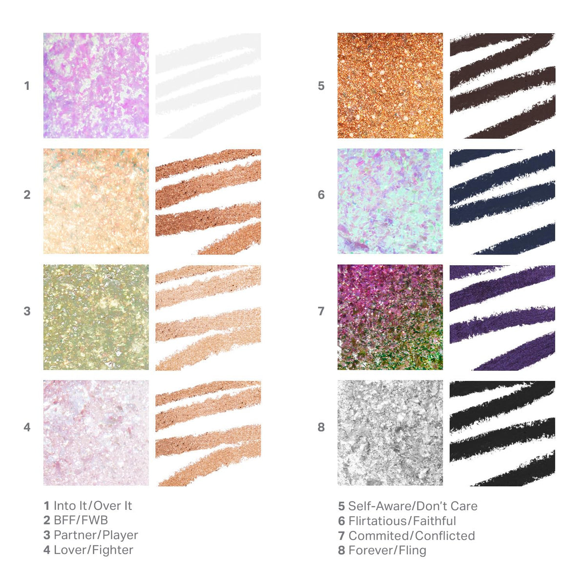 Morphe Mixed Signals Dual-Ended Eyeshadow Stick - Cream Eyeshadow Pigment & Chrome Liquid Flakes for Bold, Layered Eye Makeup Looks - Flirtatious/Faithful (0.028 oz)