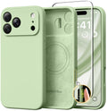 GolbinBox Magnetic for iPhone 16 Pro Max Case, Silicone Cover, Chalk Pink
