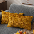 DFXSZ Fall Pillow Covers 18x18 2Pcs Rust Pumpkin Fall Decorations for Home | Fall decor Set of 2 Throw Pillow Cases Soft Plush Faux Fur Wool Couch Cushion for Chair Sofa Bedroom Living Room Home Decor