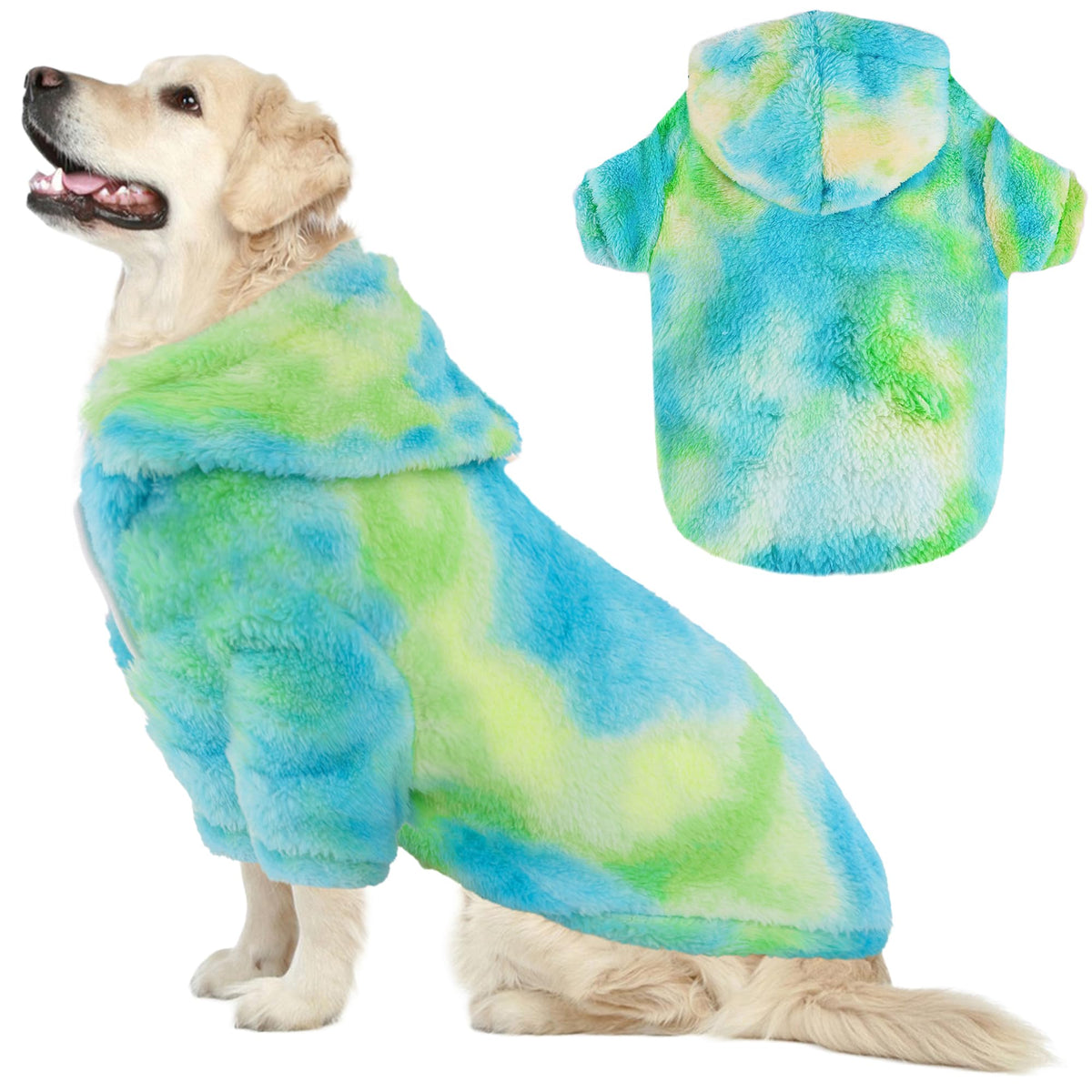 Tie-Dye Dog Hoodie Sweaters for Large Dogs Designed Dog Clothes