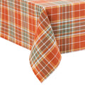 Hawley Plaid Harvest Cotton Tablecloth, Multicolor - 70" W x 70" L Round