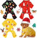 Frienda 3 Pcs Christmas Dog Pajamas,Snowman Pattern,S (fit 3.3-5.5lbs