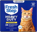 Fresh Step Heavy Duty Odor Block Advanced Multi Cat Clumping Litter with Febreze, 52.5 lb (Package May Vary),(17.5lb Pack x 3)