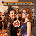 4E's Novelty Halloween Pumpkin Earrings for Women, Crystal Dangle Drop Earrings Hypoallergenic, 1.5” Smiling Face Pumpkin Halloween Earrings, Fun Festive Costume Jewelry Halloween Party Jewelry Gift