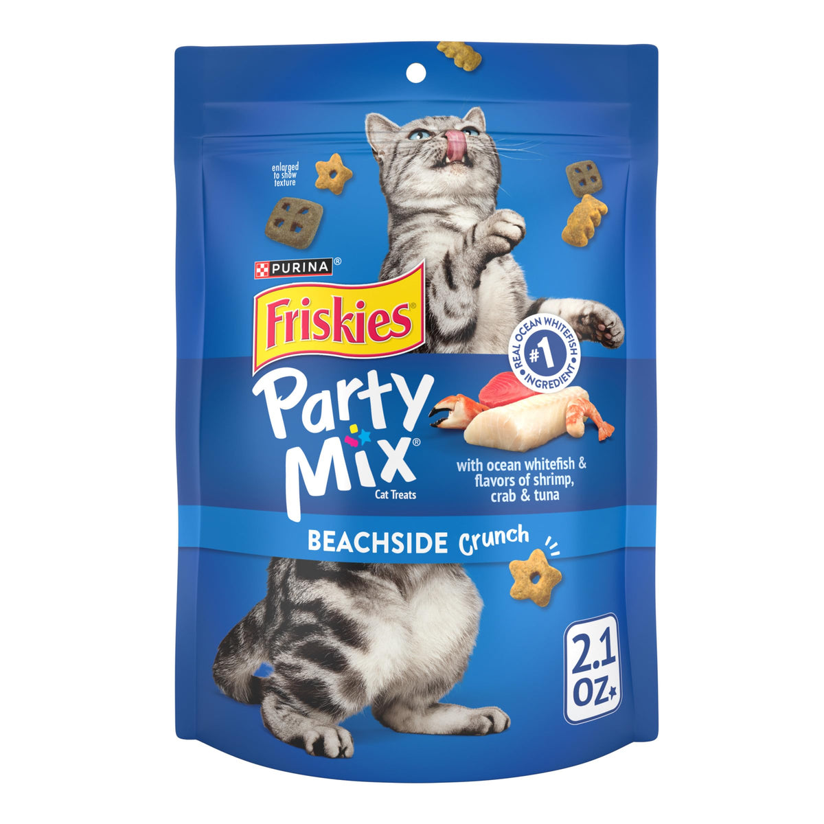 Purina Friskies Cat Treats, Party Mix Beachside Crunch - 30 oz. Pouch