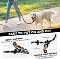 lynxking Slip Lead Dog Leash Reflective, Heavy Duty Comfortable Strong Rope for Large Medium Small Dogs No Pull Pet Training (Black, Large 1/2in x 6ft-Slip Lead)