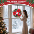 24 Inch Christmas Wreath for Front Door Outdoor with Hangers