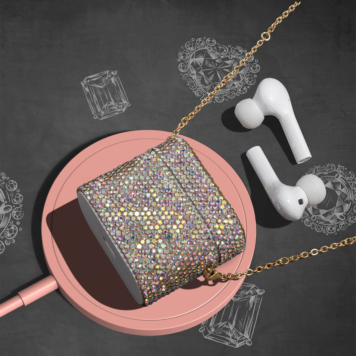 FAO Schwarz® Bling Tunes Wireless Fashion Earbuds with Charging Case