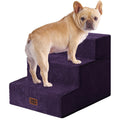 EHEYCIGA Dog Stairs for Bed 18" H, 4-Step Dog Steps for High Bed, Pet Steps for Small Dogs and Cats, Non-Slip Balanced Pet Ramp Indoor, Grey