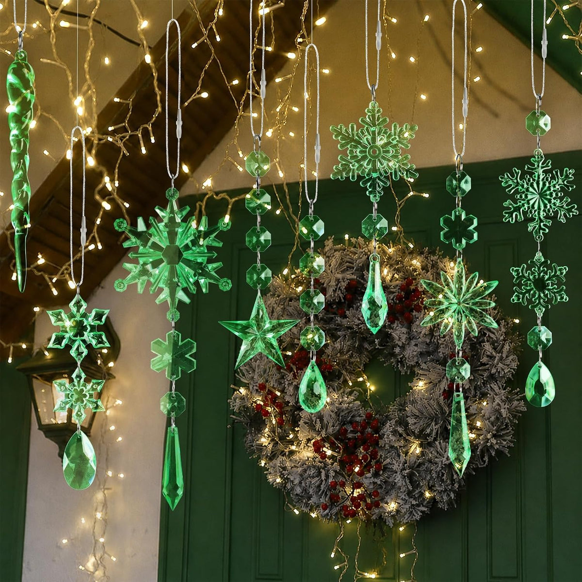 Crystal Ornaments for Christmas Tree Winter Wonderland Decorations