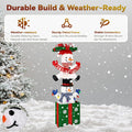 3D Snowman Gift box Outdoor Christmas Decorations with Timer&Remote Control