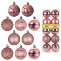 Rose Red 4.0" Large Christmas Balls - Christmas Tree Decoration Ornaments Shatterproof Hanging Balls for Birthday Halloween Holiday Wedding Decorations Set of 4pcs