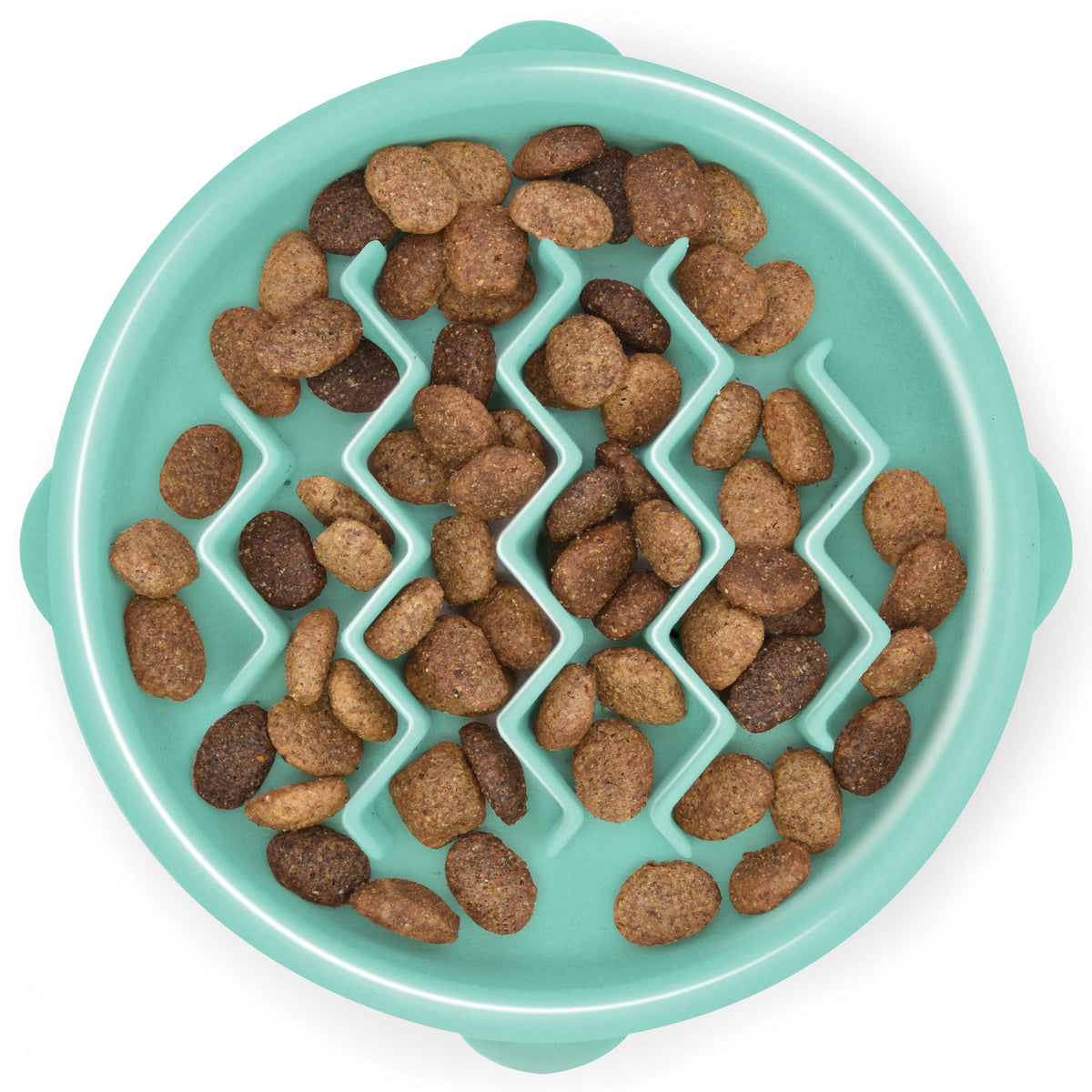 Outward Hound Fun Feeder Slo Bowl – Large 4‑Cup Capacity, Slow Feeding, Medium to Large Dogs, Non‑Slip, Purple, Flower Pattern