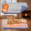 Self Warming Cat Bed, Reversible Cooling Mat for Cats, Gray, 18 x 24 Inches