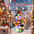 12x18 Lighted Christmas Snowman Garden Flag,  Outdoor Decor