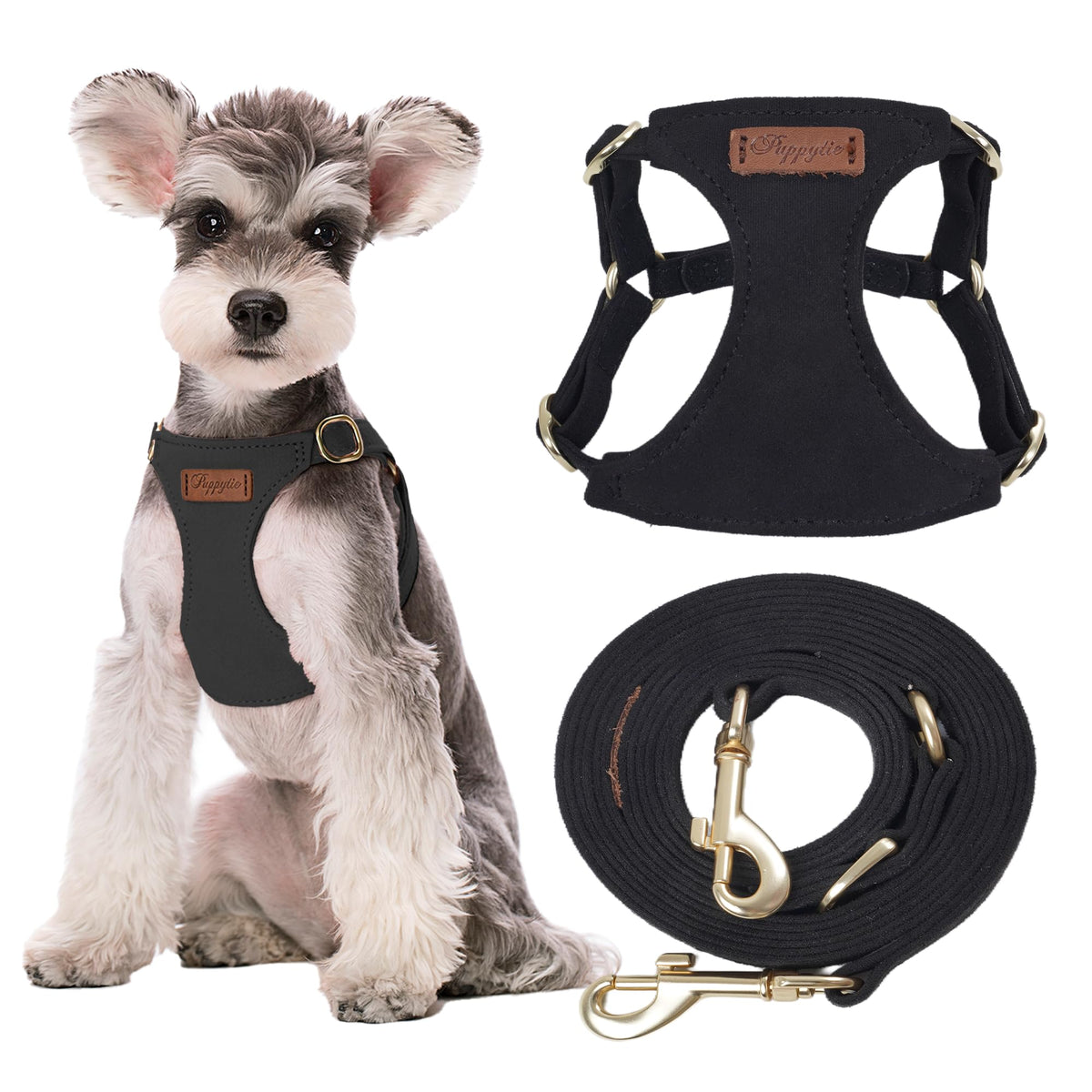 Puppytie xs Dog Harness with Multifunction Dog Leash,Soft Adjustable No Choke Escape Proof Pet Harness Vest,red-Camellia,XS