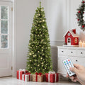 YITAHOME Prelit Green Pencil Christmas Tree 6 FT with Remote