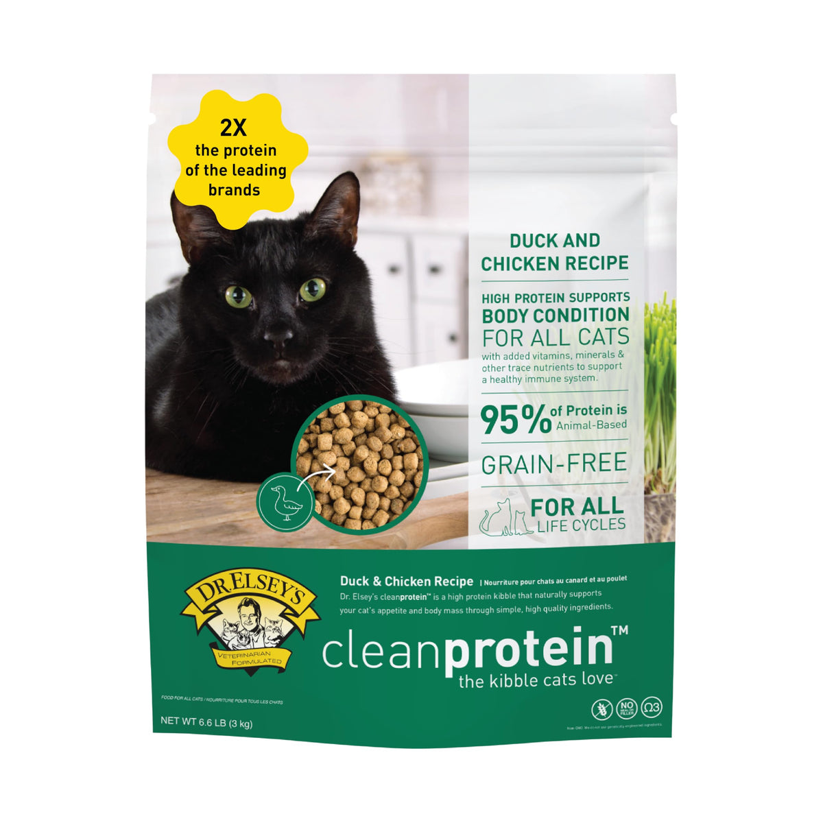 Dr. Elsey's cleanprotein Chicken Cat Kibble 2 lb. Bag