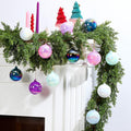 Seenelling 12 Pcs Iridescent Pastel Glass Christmas Ball Ornaments for Tree