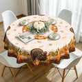 Fall Thanksgiving Tablecloth Waterproof Pumpkin Table Cloths for Autumn Harvest Indoor Outdoor Dining Room Decor-60 * 84" Oval